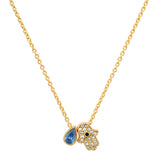 TAI JEWELRY | Hamsa and Pear-shaped Stone Necklace | Necklace |