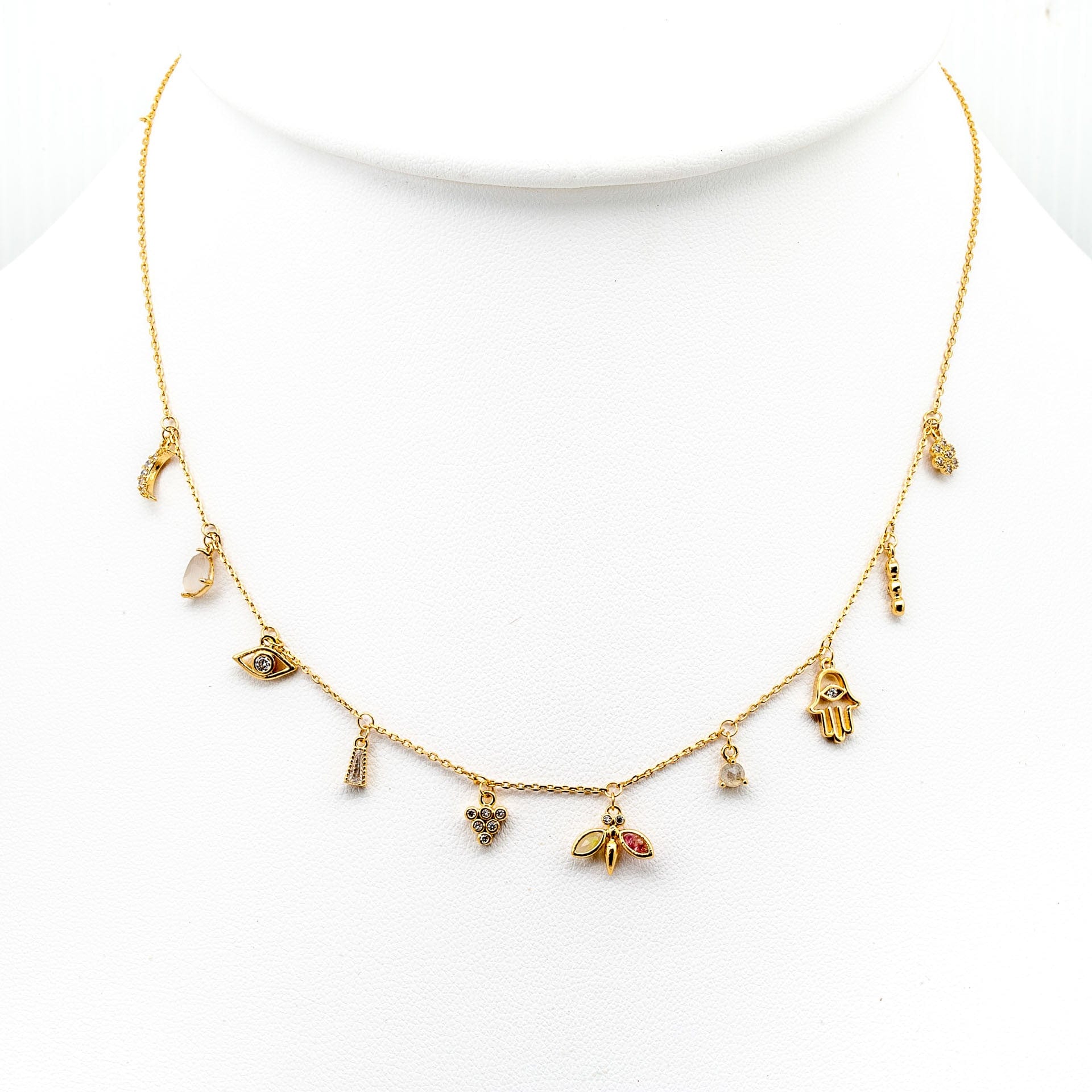 TAI JEWELRY Necklace Hamsa Gold Charm Necklace