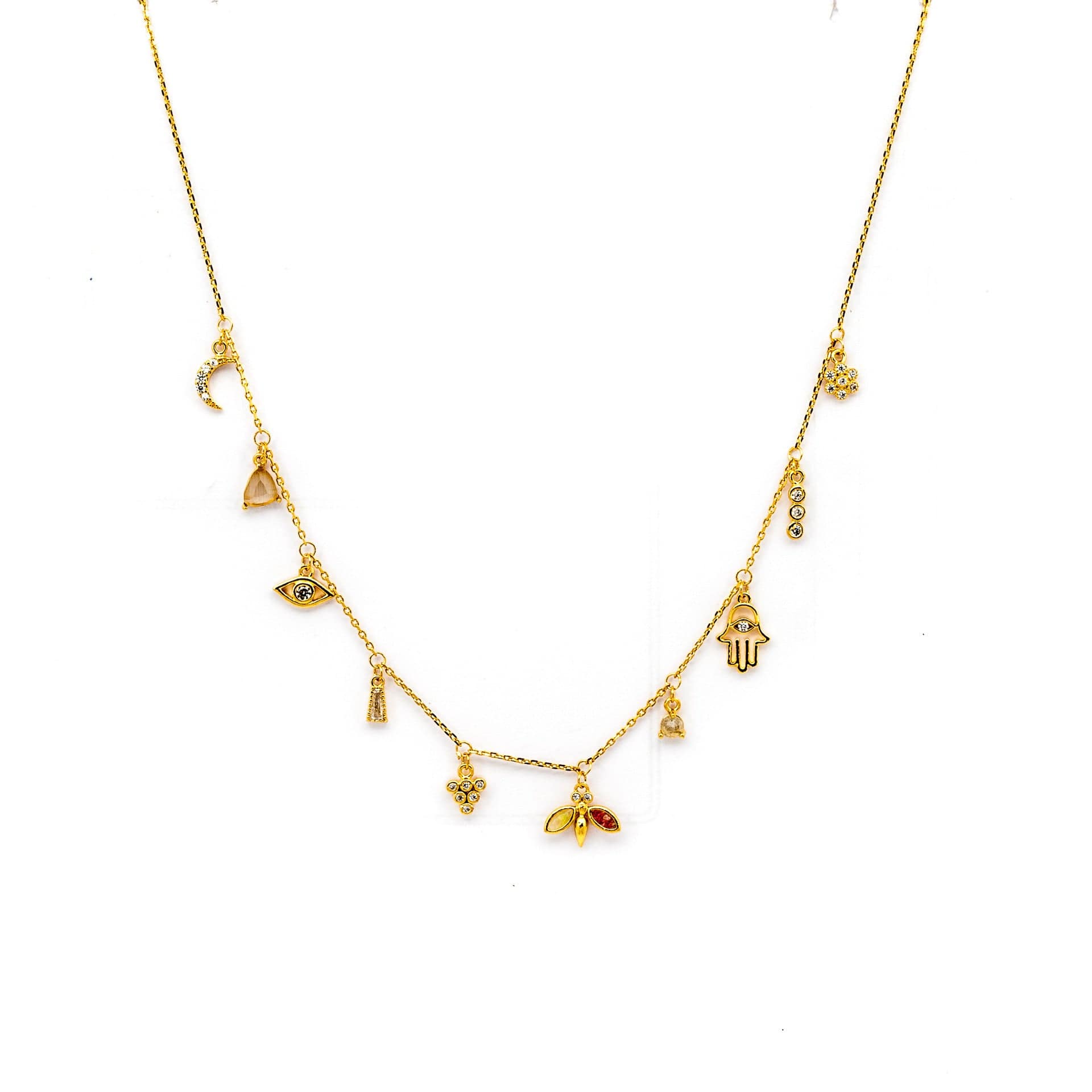 TAI JEWELRY | Hamsa Gold Charm Necklace | Necklace |