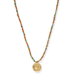 TAI JEWELRY Necklace -5 Handmade Beaded Necklace With Dangle Accent
