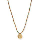 TAI JEWELRY Necklace -5 Handmade Beaded Necklace With Dangle Accent