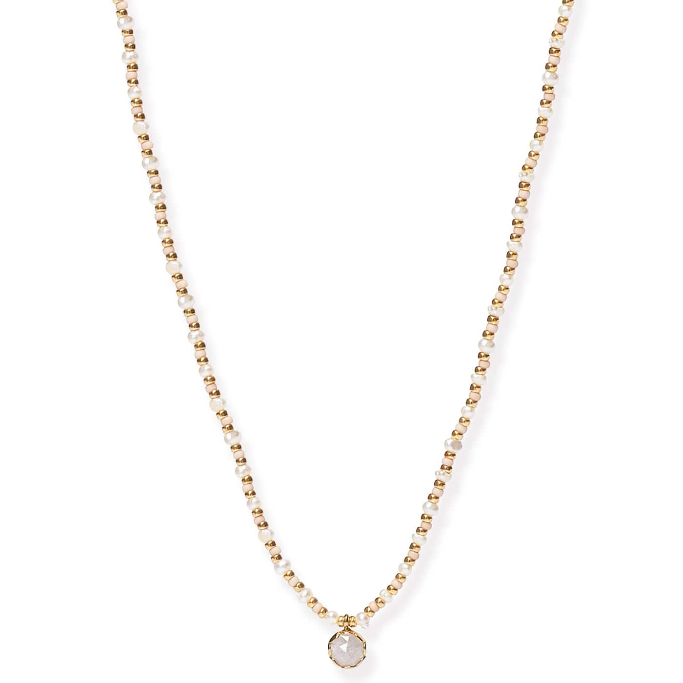 TAI JEWELRY | Handmade Beaded Necklace With Glass Stone Accent | Necklace |