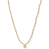 TAI JEWELRY | Handmade Beaded Necklace With Glass Stone Accent | Necklace |