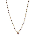 TAI JEWELRY | Handmade Beaded Necklace With Glass Stone Accent | Necklace |