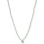TAI JEWELRY | Handmade Beaded Necklace With Glass Stone Accent | Necklace |