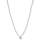 TAI JEWELRY | Handmade Beaded Necklace With Glass Stone Accent | Necklace |