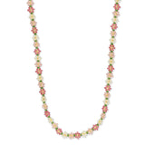 TAI JEWELRY Necklace Rose Handmade Seed Bead Floral Necklace