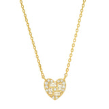 TAI JEWELRY | Heart Baguette Necklace with CZ | Necklace |