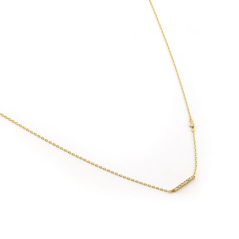 TAI JEWELRY Necklace CZ Horizontal Bar Necklace
