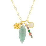 TAI JEWELRY | Jade Leaf Charm Necklace | Necklace |