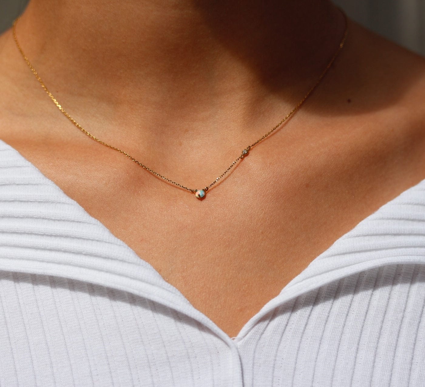 TAI JEWELRY | Mini Opal Pendant Necklace | Necklace |
