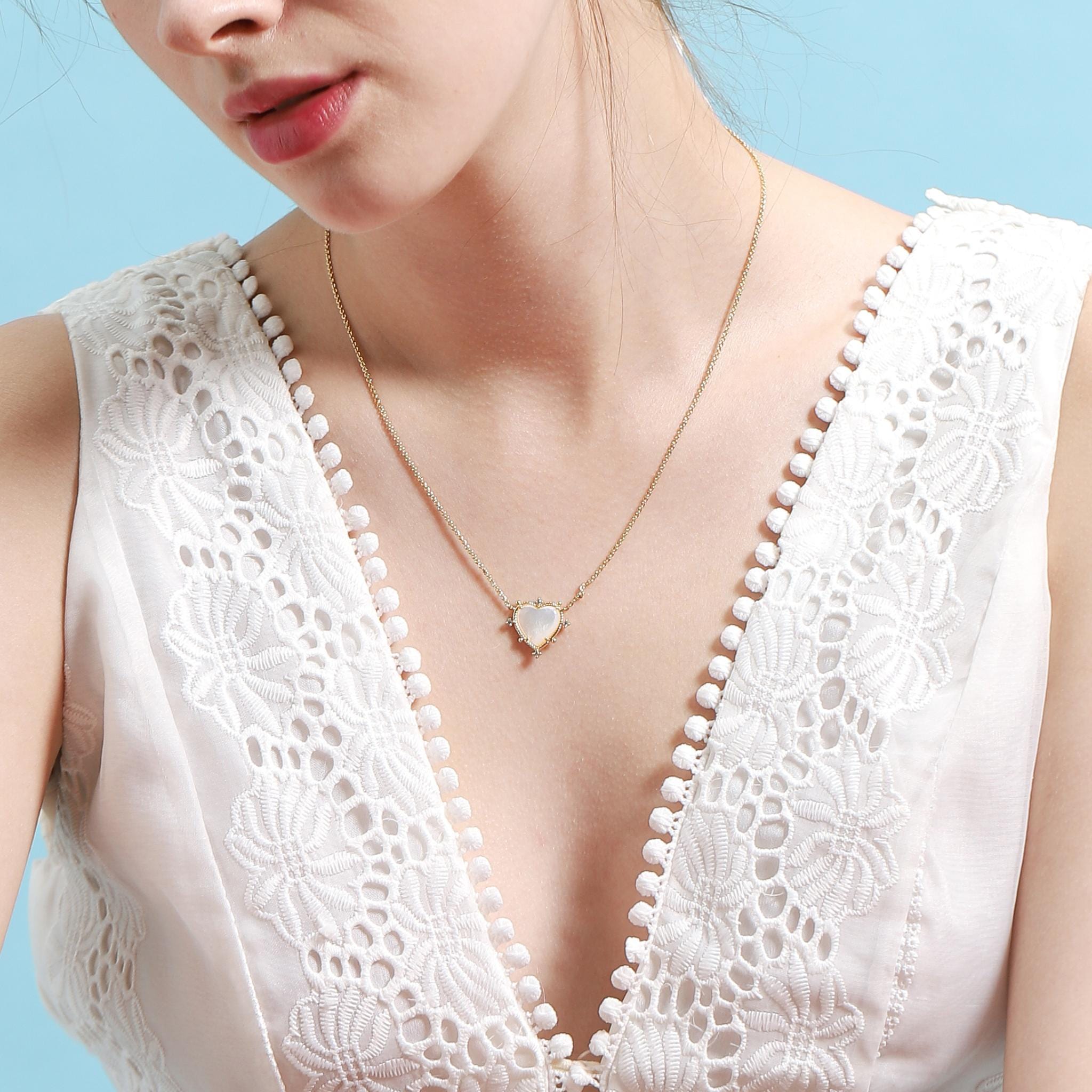 TAI JEWELRY | Mother of Pearl Heart Necklace | Necklace |