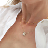 TAI JEWELRY | Mother Of Pearl Monogram Necklace | Necklace |