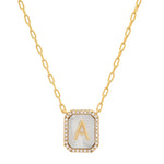 TAI JEWELRY | Mother Of Pearl Monogram Necklace | Necklace |