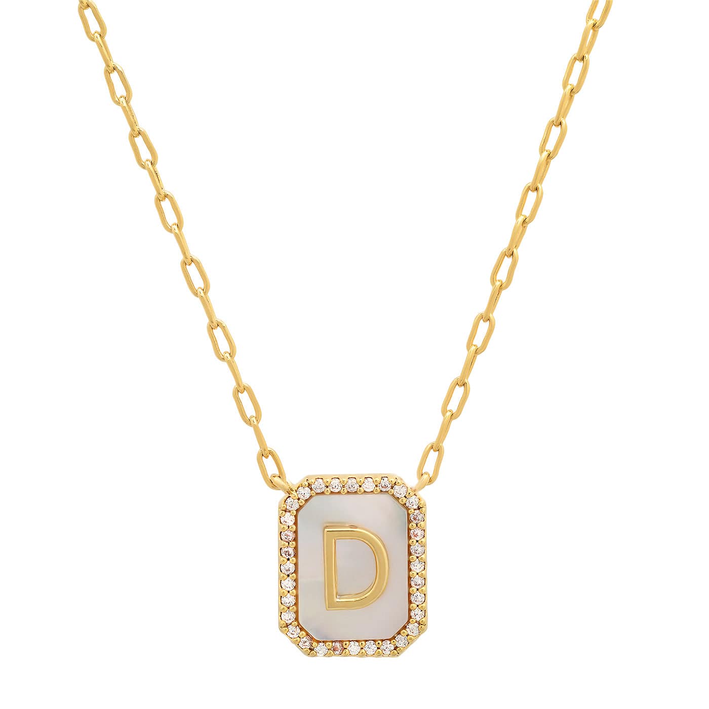 TAI JEWELRY Necklace D Mother Of Pearl Monogram Necklace