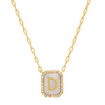 TAI JEWELRY | Mother Of Pearl Monogram Necklace | Necklace |