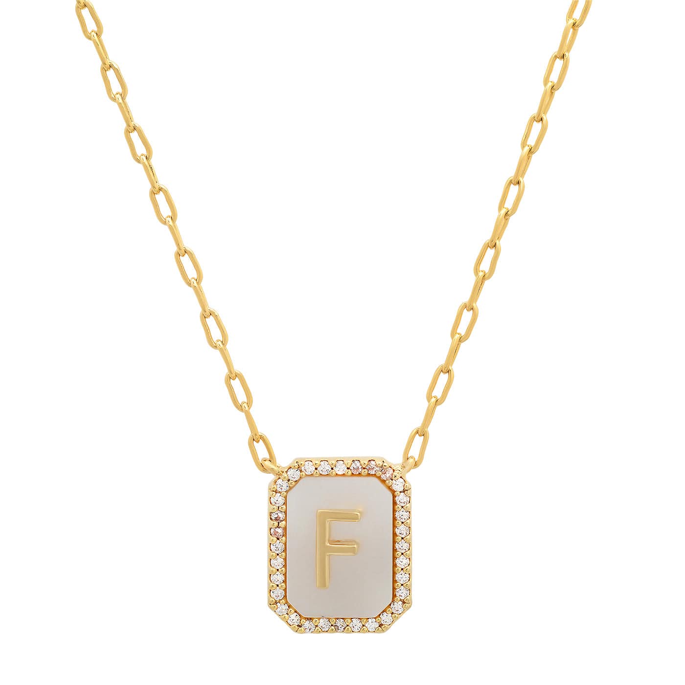 TAI JEWELRY | Mother Of Pearl Monogram Necklace | Necklace |