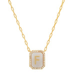 TAI JEWELRY | Mother Of Pearl Monogram Necklace | Necklace |