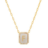 TAI JEWELRY | Mother Of Pearl Monogram Necklace | Necklace |