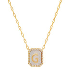 TAI JEWELRY | Mother Of Pearl Monogram Necklace | Necklace |
