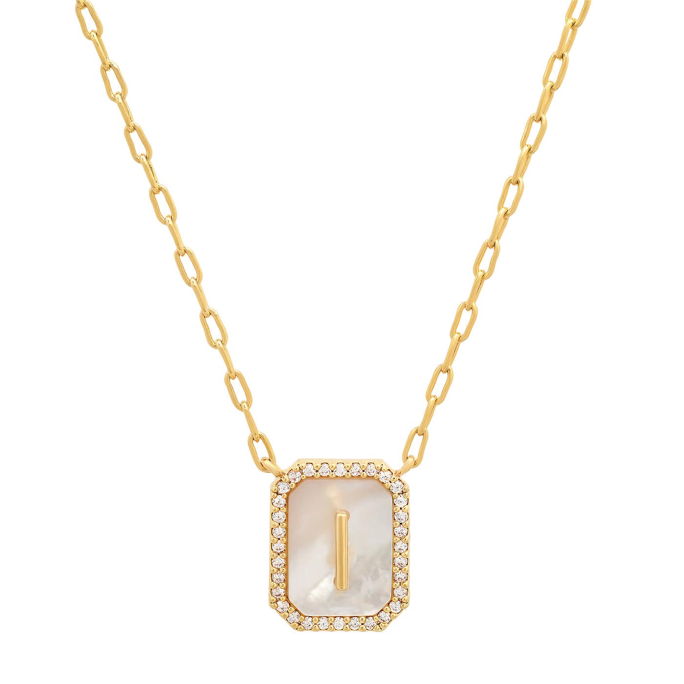 TAI JEWELRY | Mother Of Pearl Monogram Necklace | Necklace |