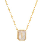 TAI JEWELRY | Mother Of Pearl Monogram Necklace | Necklace |