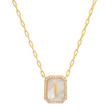 TAI JEWELRY | Mother Of Pearl Monogram Necklace | Necklace |