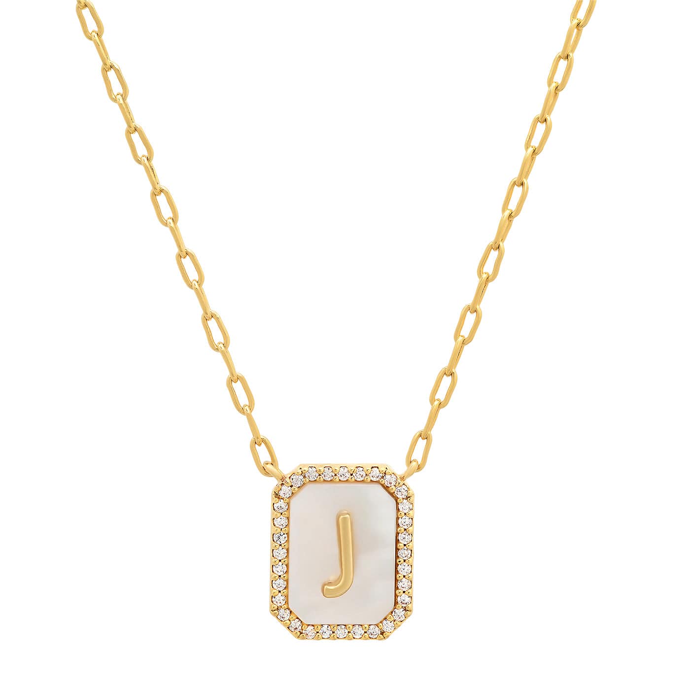 TAI JEWELRY | Mother Of Pearl Monogram Necklace | Necklace |
