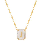 TAI JEWELRY | Mother Of Pearl Monogram Necklace | Necklace |