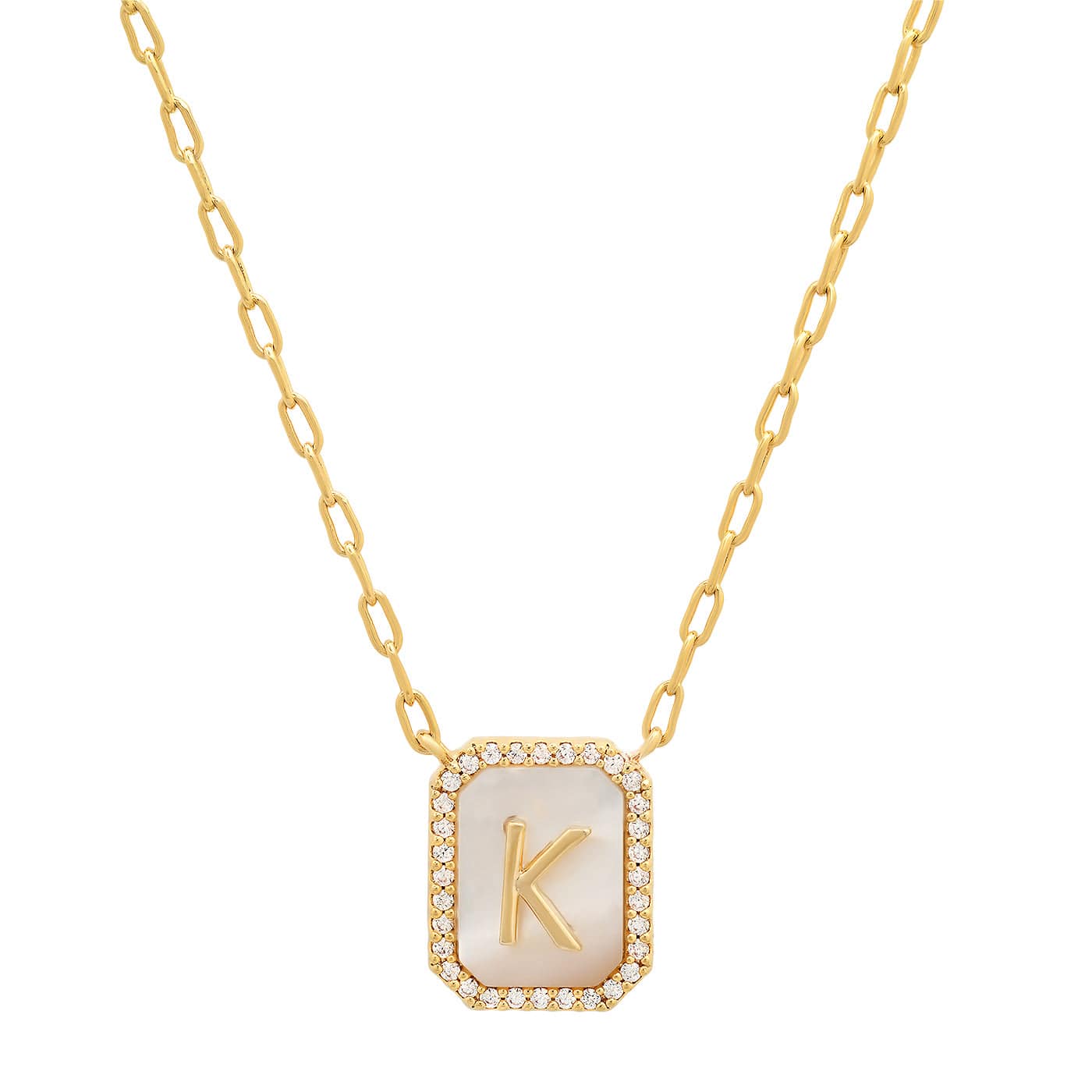 TAI JEWELRY | Mother Of Pearl Monogram Necklace | Necklace |