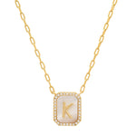 TAI JEWELRY | Mother Of Pearl Monogram Necklace | Necklace |