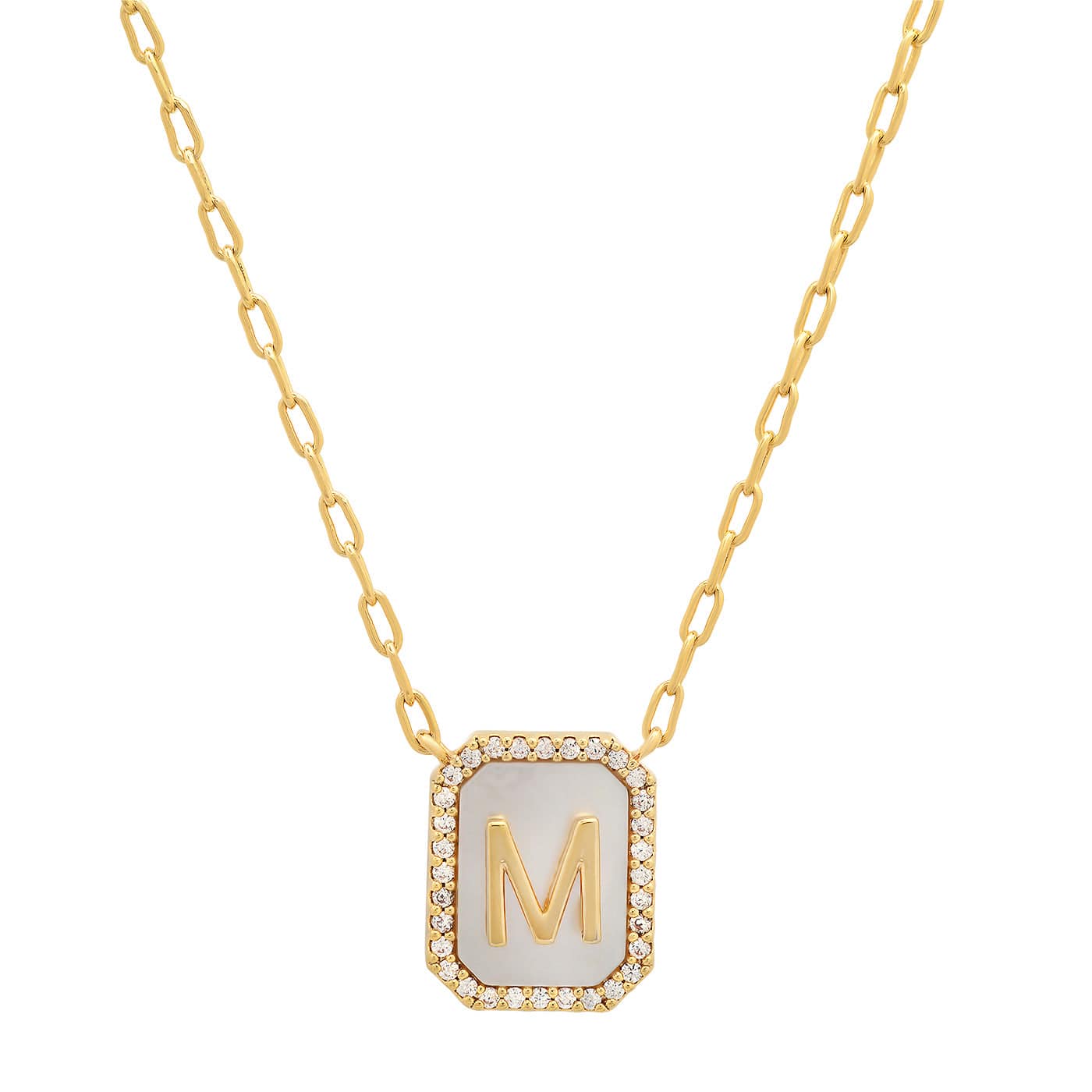 TAI JEWELRY | Mother Of Pearl Monogram Necklace | Necklace |