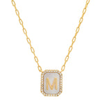 TAI JEWELRY | Mother Of Pearl Monogram Necklace | Necklace |