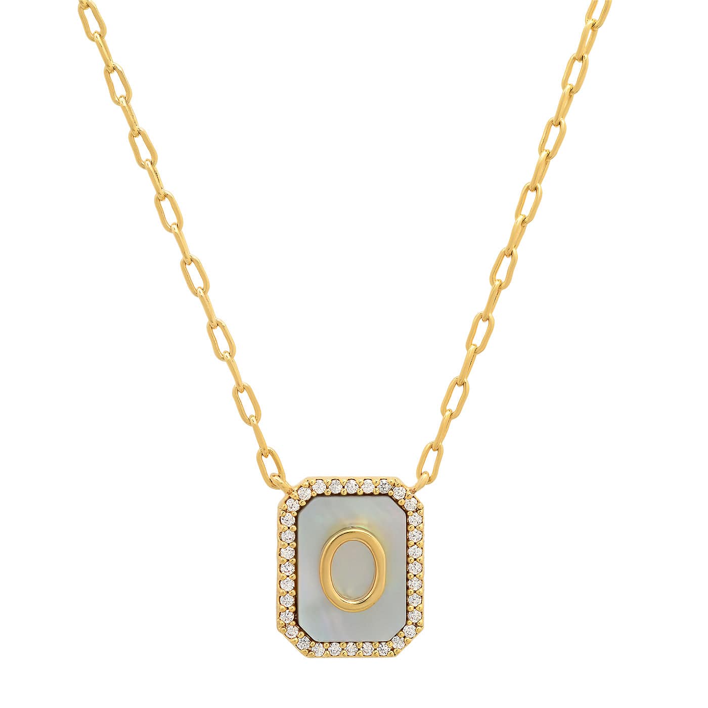 TAI JEWELRY | Mother Of Pearl Monogram Necklace | Necklace |