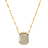 TAI JEWELRY | Mother Of Pearl Monogram Necklace | Necklace |