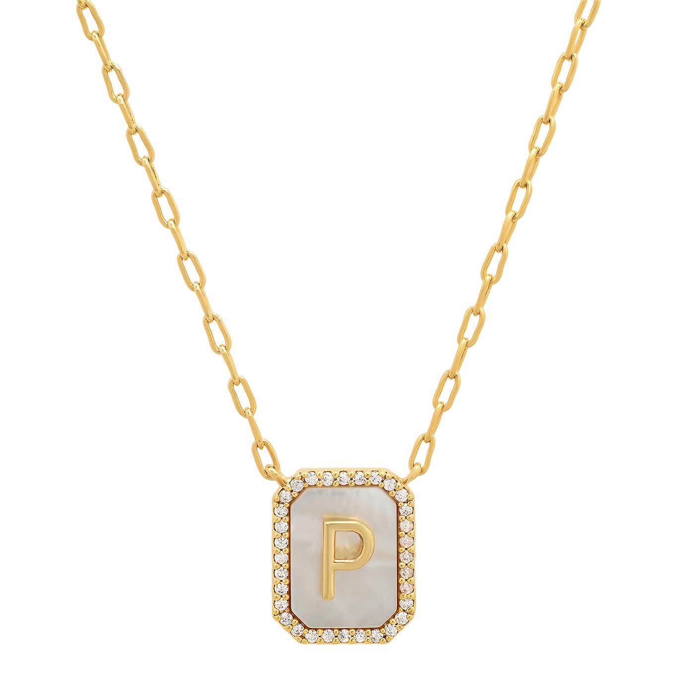 TAI JEWELRY | Mother Of Pearl Monogram Necklace | Necklace |
