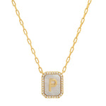 TAI JEWELRY | Mother Of Pearl Monogram Necklace | Necklace |