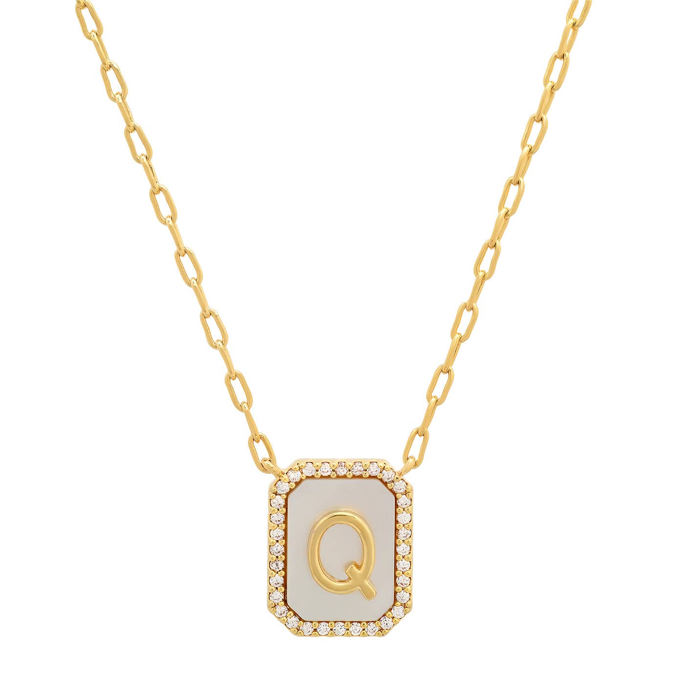 TAI JEWELRY | Mother Of Pearl Monogram Necklace | Necklace |