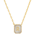 TAI JEWELRY | Mother Of Pearl Monogram Necklace | Necklace |
