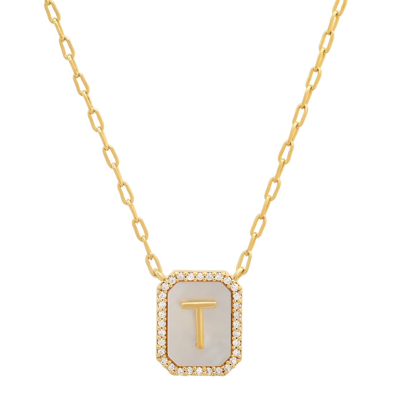 TAI JEWELRY | Mother Of Pearl Monogram Necklace | Necklace |