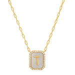 TAI JEWELRY | Mother Of Pearl Monogram Necklace | Necklace |