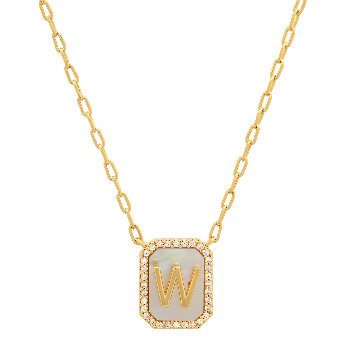 TAI JEWELRY | Mother Of Pearl Monogram Necklace | Necklace |