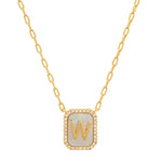 TAI JEWELRY | Mother Of Pearl Monogram Necklace | Necklace |