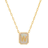 TAI JEWELRY | Mother Of Pearl Monogram Necklace | Necklace |