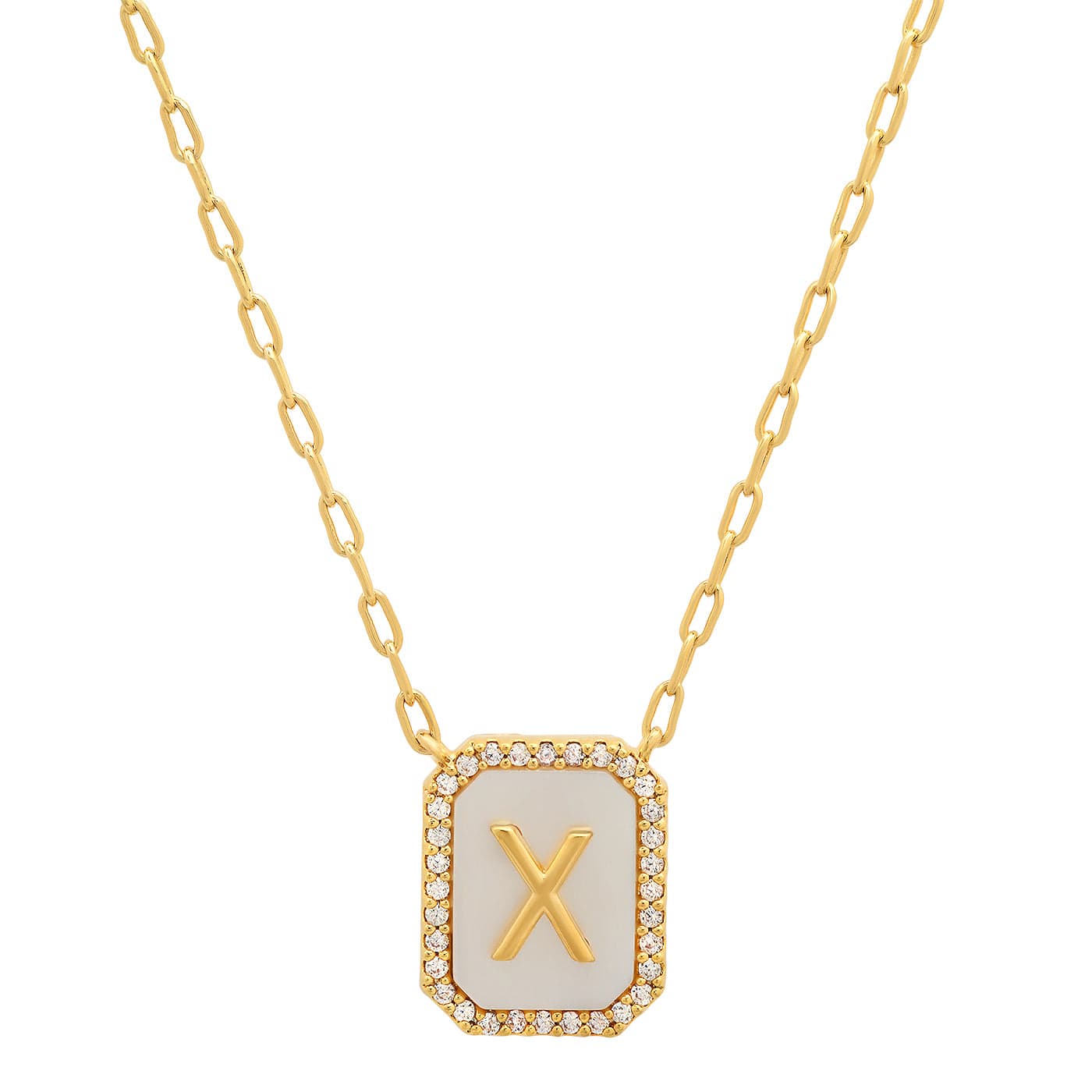 TAI JEWELRY | Mother Of Pearl Monogram Necklace | Necklace |
