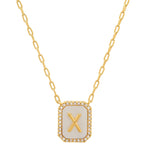 TAI JEWELRY Necklace X Mother Of Pearl Monogram Necklace