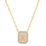 TAI JEWELRY | Mother Of Pearl Monogram Necklace | Necklace |