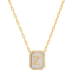 TAI JEWELRY | Mother Of Pearl Monogram Necklace | Necklace |