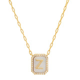 TAI JEWELRY | Mother Of Pearl Monogram Necklace | Necklace |
