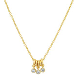 TAI JEWELRY | Necklace With CZ And Gold Ring Charms | Necklace |